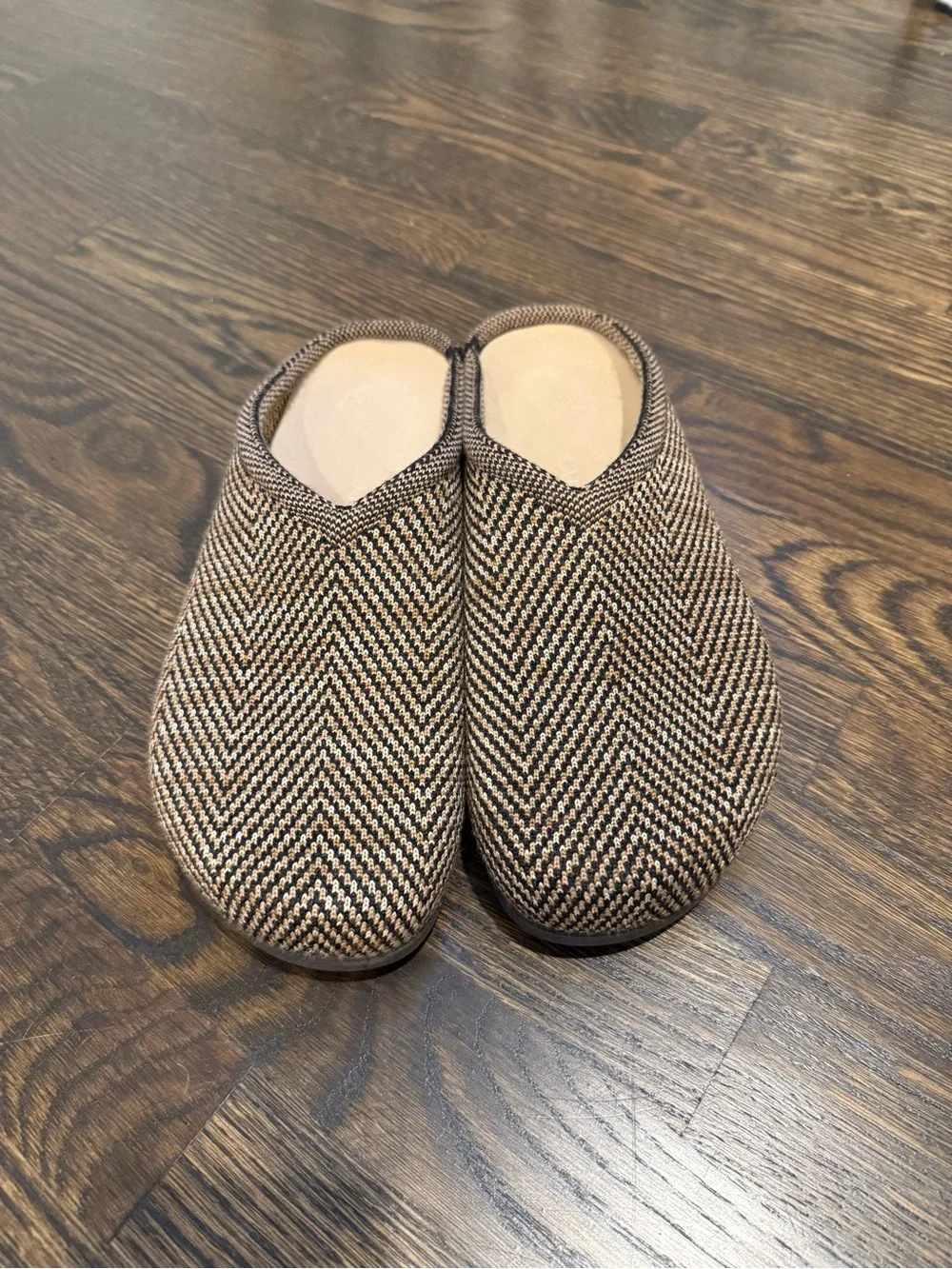 Rothy's Brown Herringbone Mules - Picture 1 of 4